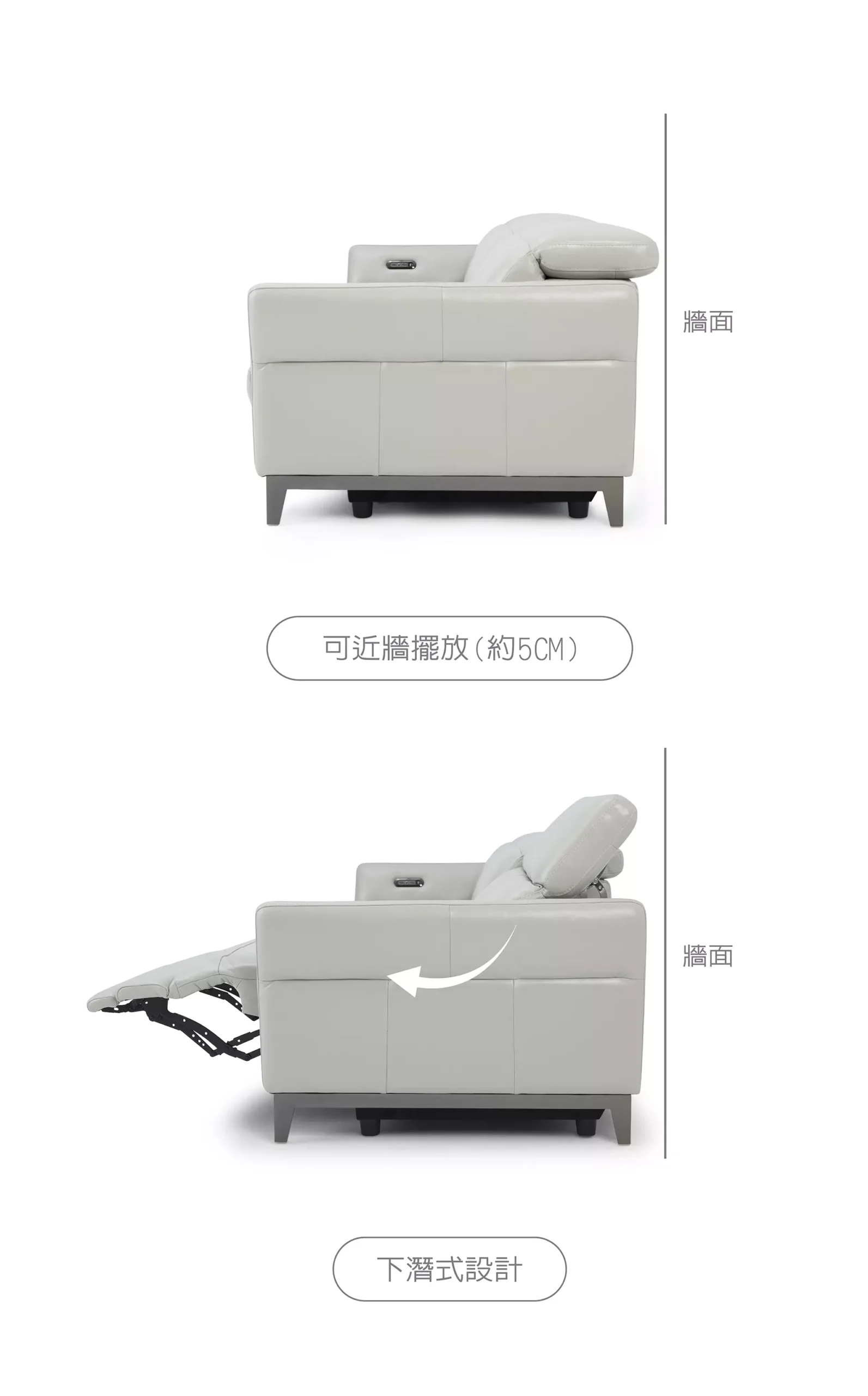 電動沙發推薦|Merlot梅洛全牛皮電動沙發|沙發大師