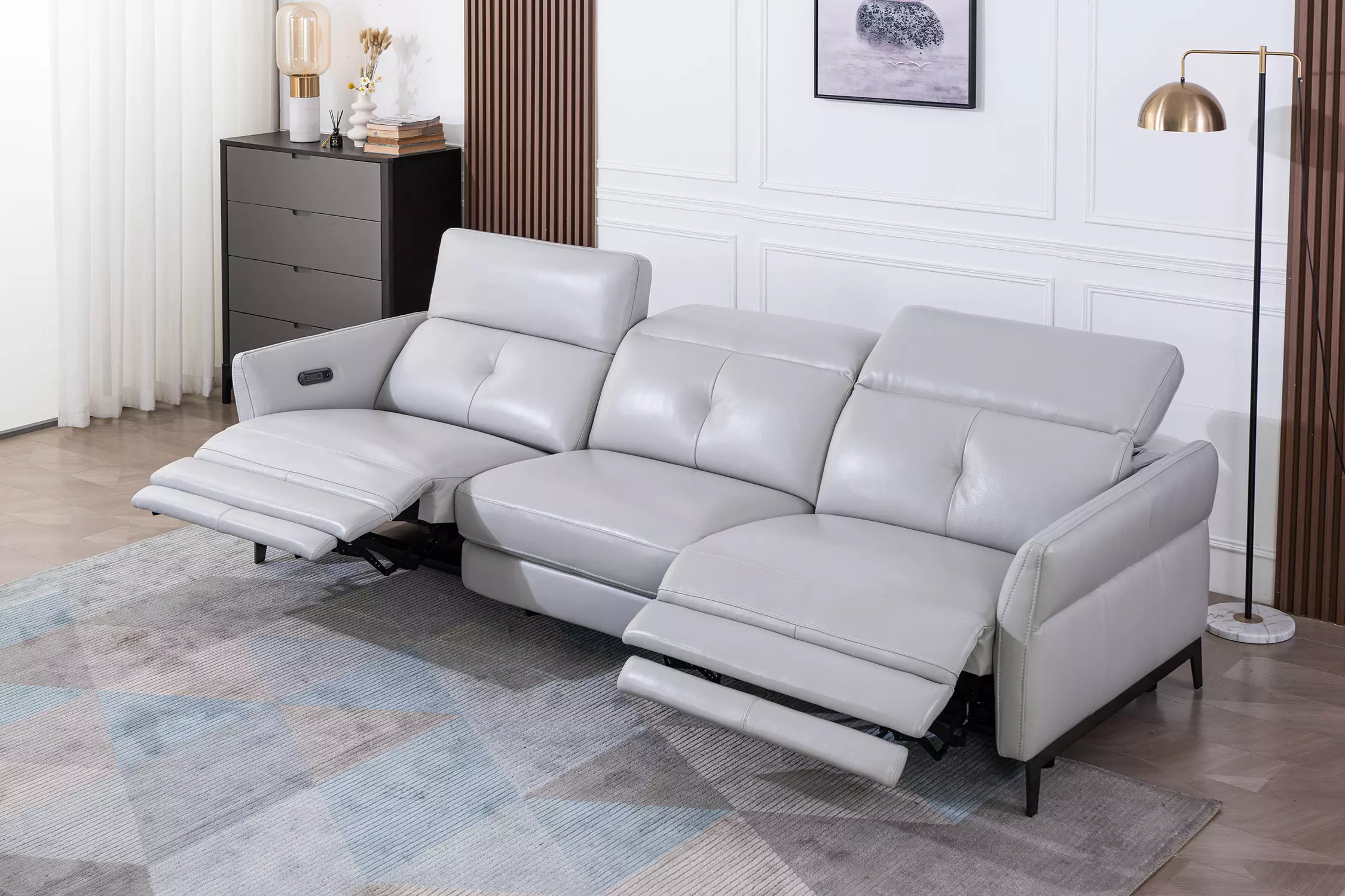 電動沙發推薦|Merlot梅洛全牛皮電動沙發|沙發大師