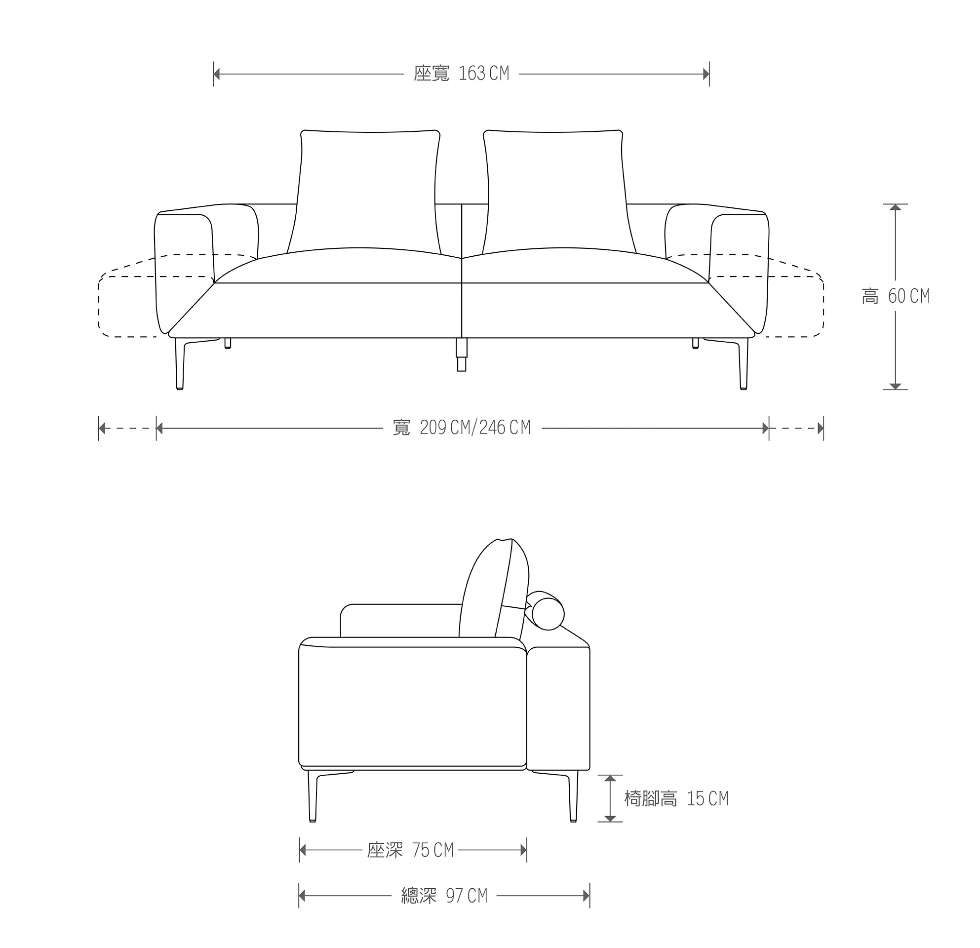 沙發推薦｜Rosso羅索多功能布沙發｜沙發大師