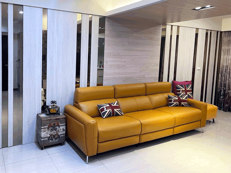 顧客開箱|Louie路易全牛皮電動沙發|睡眠王國集團.沙發大師