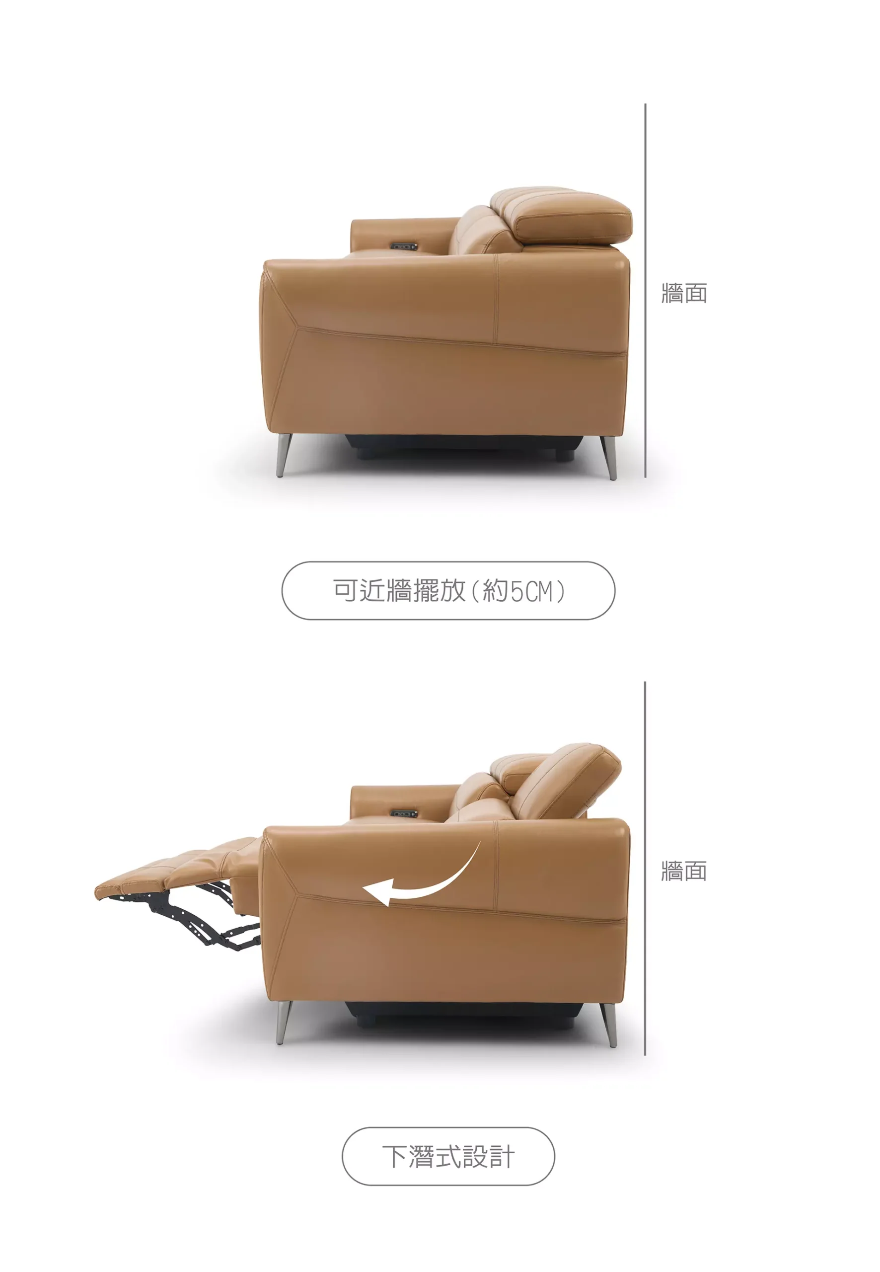 電動沙發推薦｜Bordeaux波爾多全牛皮電動沙發｜沙發大師