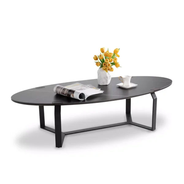 Lauren勞倫岩板橢圓大茶几-首圖 岩板茶几|Lauren勞倫岩板橢圓大茶几|沙發大師