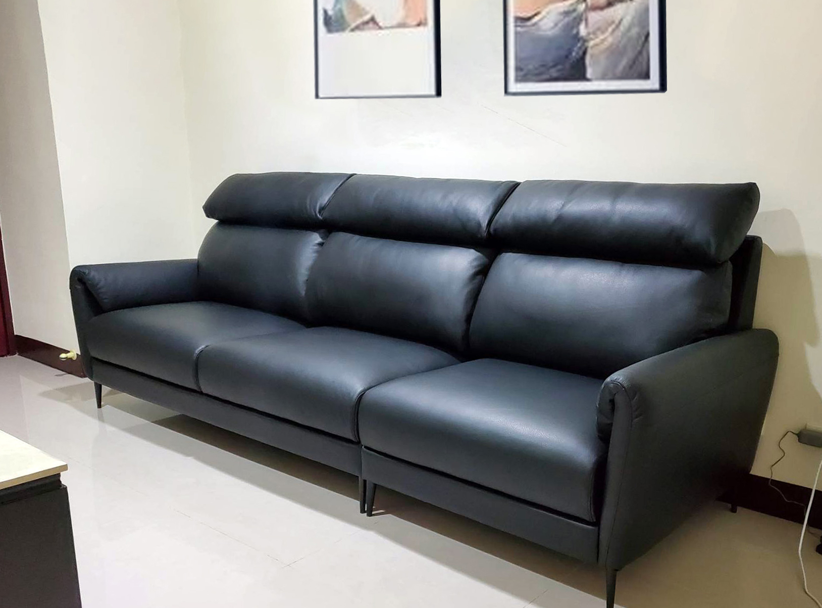 顧客開箱|Pandora潘朵拉季憲牛皮沙發-橘|睡眠王國集團.沙發大師